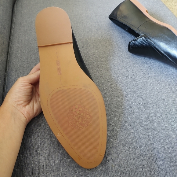 Vince Camuto loafers oxfords black leather - Picture 3 of 5